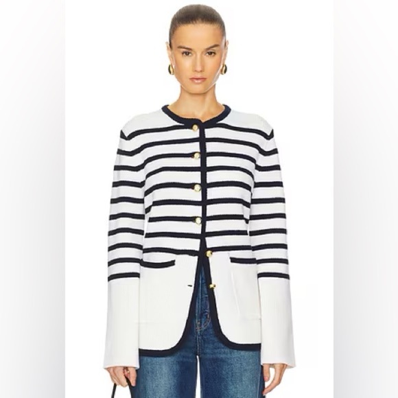 RAG & BONE Nancy Ivory Stripe Sweater XXS - Picture 9 of 14